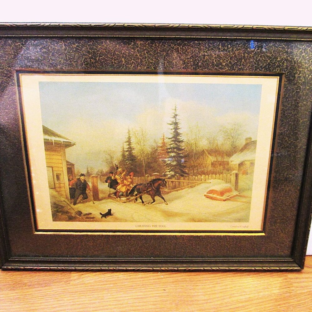 Antiq From the Collections of Royal Ontario Museum Wood Framed Cheating The Toll